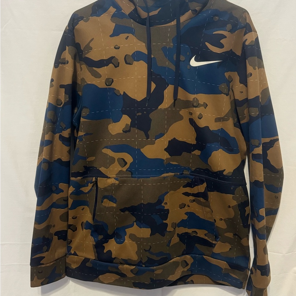 Nike Camo Hoodie in Brown and Navy Blue